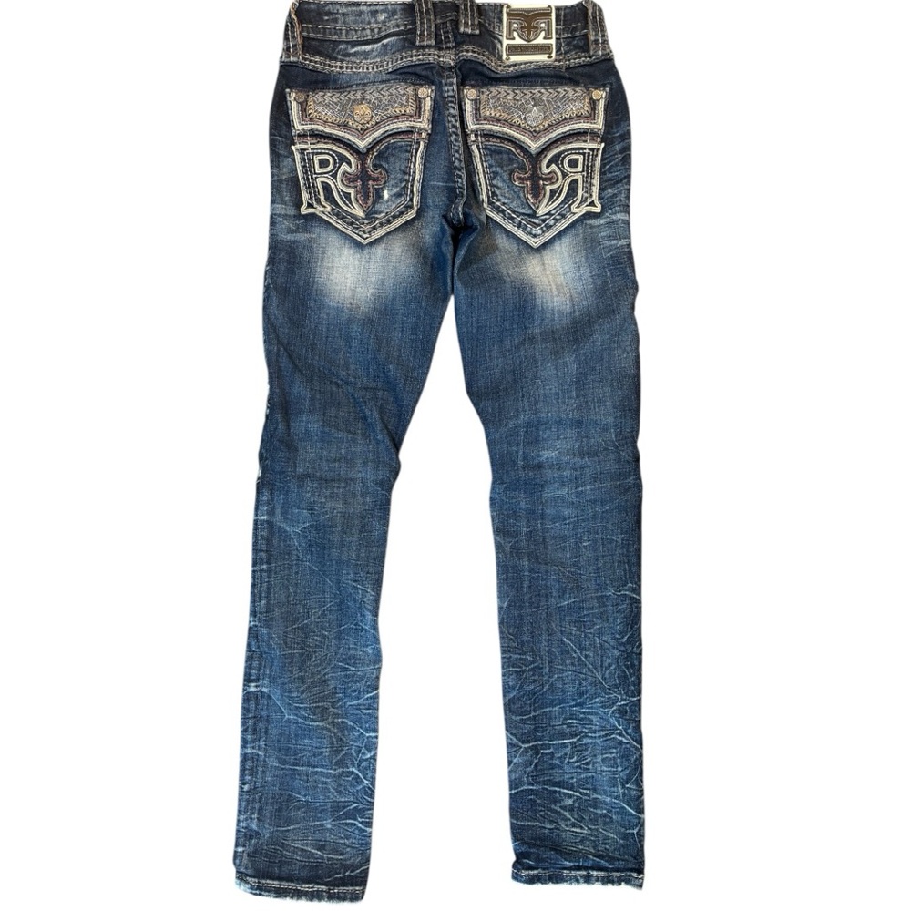 Rock Revival Chase Biker Dark Blue Relaxed Men's Jeans collectors edition - Picture 10 of 13